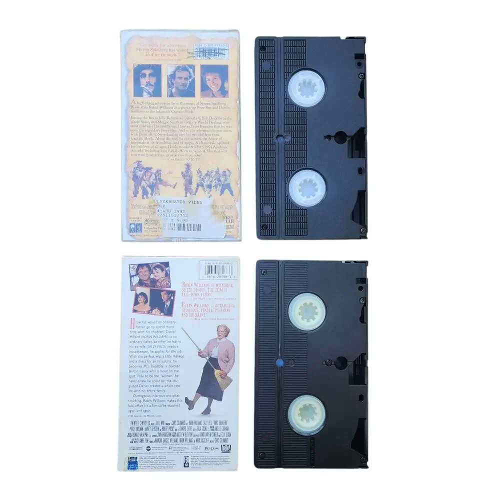 Vintage Robin Williams VHS Tapes Hook & Mrs. Doubtfire - Picture 2 of 6